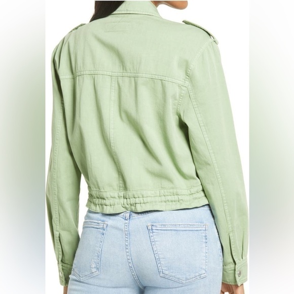 NWT BLANK NYC Here and Now Cropped Utility Jacket Green Size Small - Picture 4 of 12